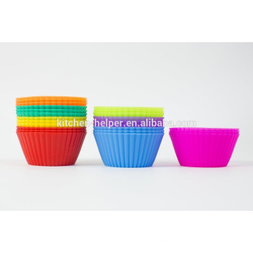 BPA Free Food Grade Küche Kuchen Backwerkzeuge Hitzebeständige wiederverwendbare Soft Silikon Cupcake Muffin Cup